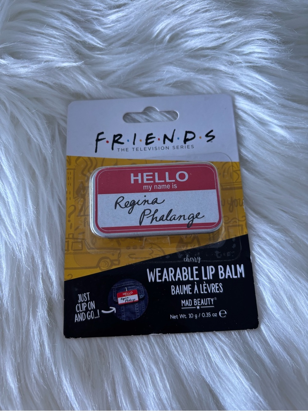 FRIENDS "Hello My Name Is Regina Phalange" Wearable Lip Balm **EXPIRED***
